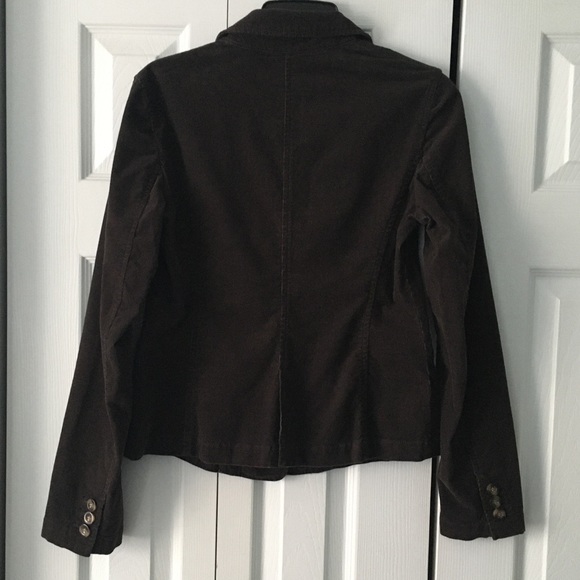 Ann Taylor Corduroy Single Button Brown Jacket 2 - Picture 2 of 8